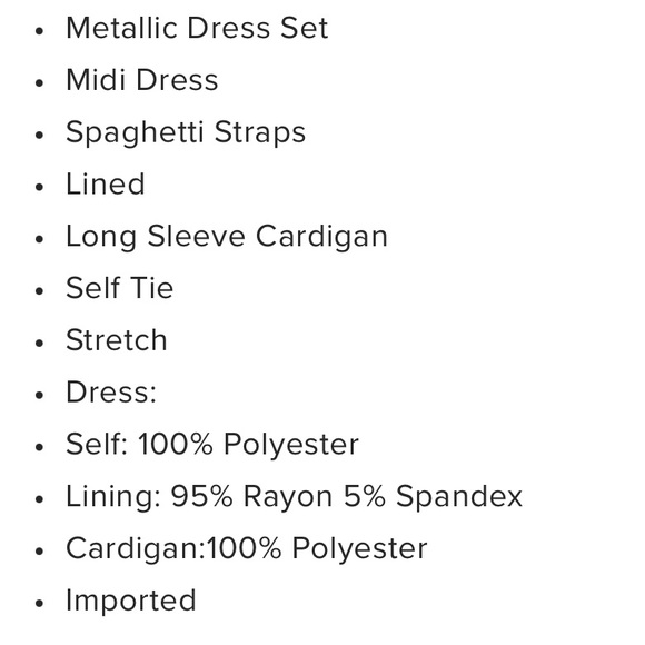 Metallic mani dress set EUC worn once - Picture 7 of 8